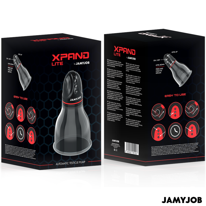 Jamyjob - Xpand Lite Bomba Automática De Testículos 3 Niveles De Succión Gris