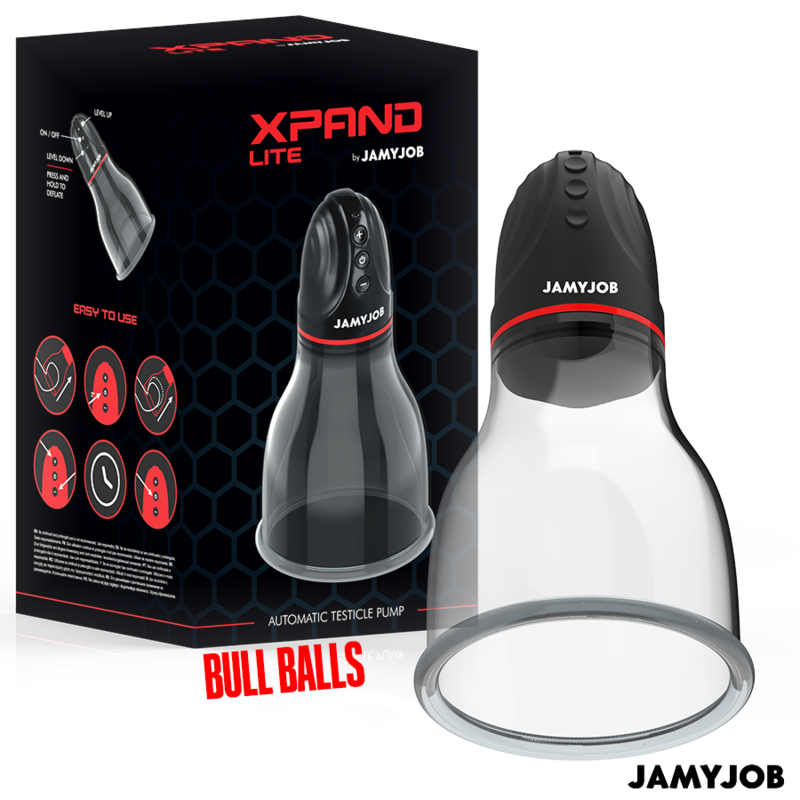 Jamyjob - Xpand Lite Bomba Automática De Testículos 3 Niveles De Succión Gris