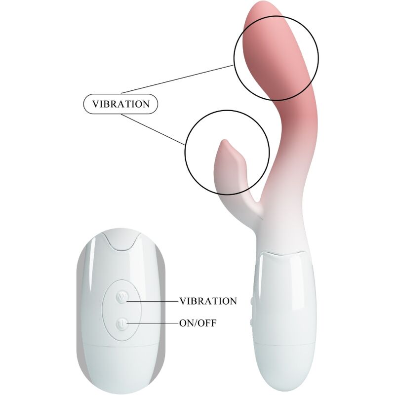 Pretty Love - Brighty Vibrador Punto G + Estimulador Clítoris 30 Vibraciones Rosa