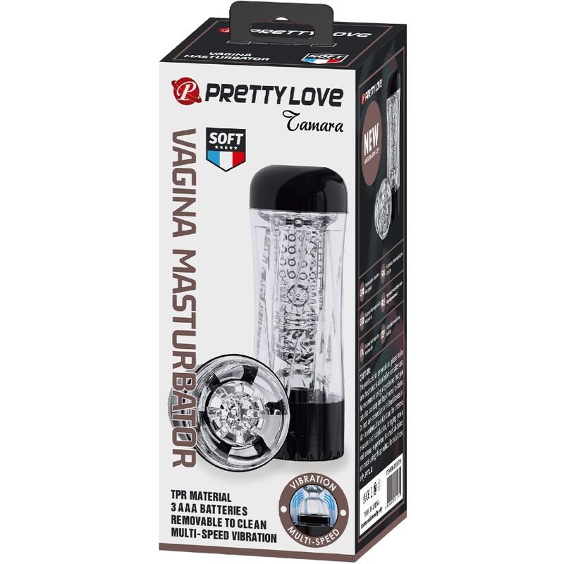 Pretty Love - Tamara Masturbador Masculino Vibrador Multivelocidad Negro