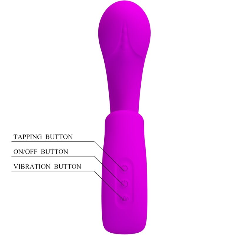 Pretty Love - Sibel Vibrador Punto G + Estimulador Clítoris 10 Vibraciones Morado