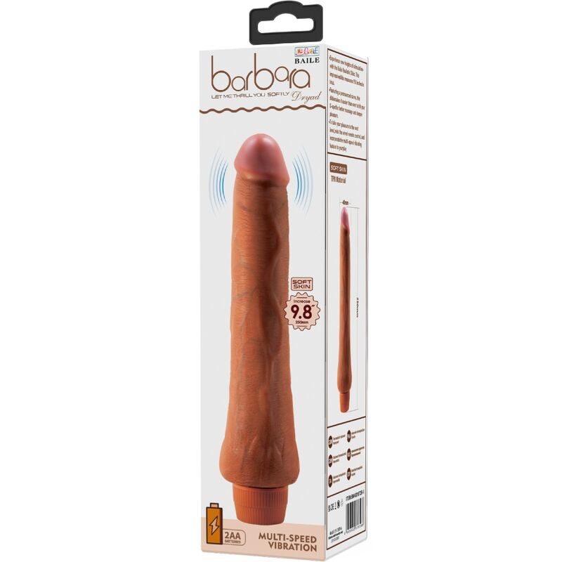 Baile - Dryad Vibrador Realístico 25 Cm Mulato