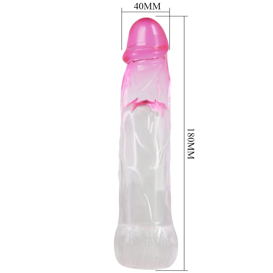 Pretty Love - Neron Funda Realística Alargadora De 6 Cm Para Pene Rosa