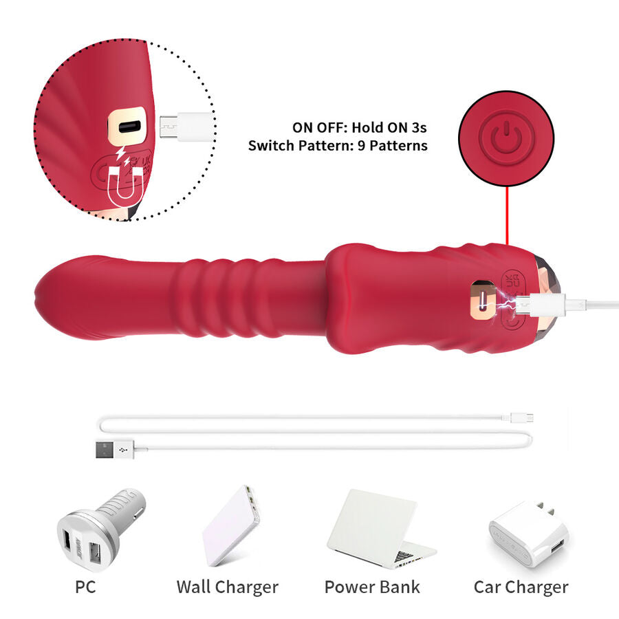 Armony - Dildo Vibrador Estimulador Punto A Rojo