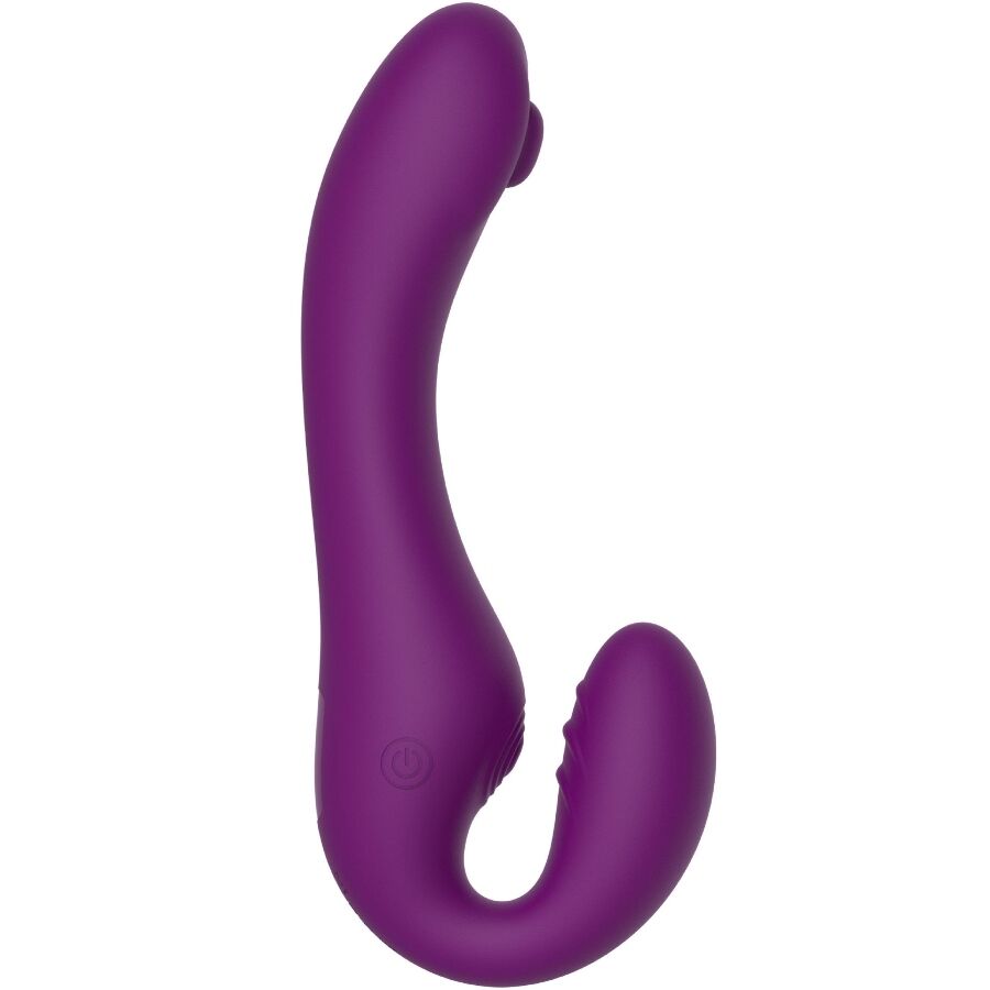 Xocoon - Strapless Strap-on Vibrador 2 En 1 Con Control Remoto Morado
