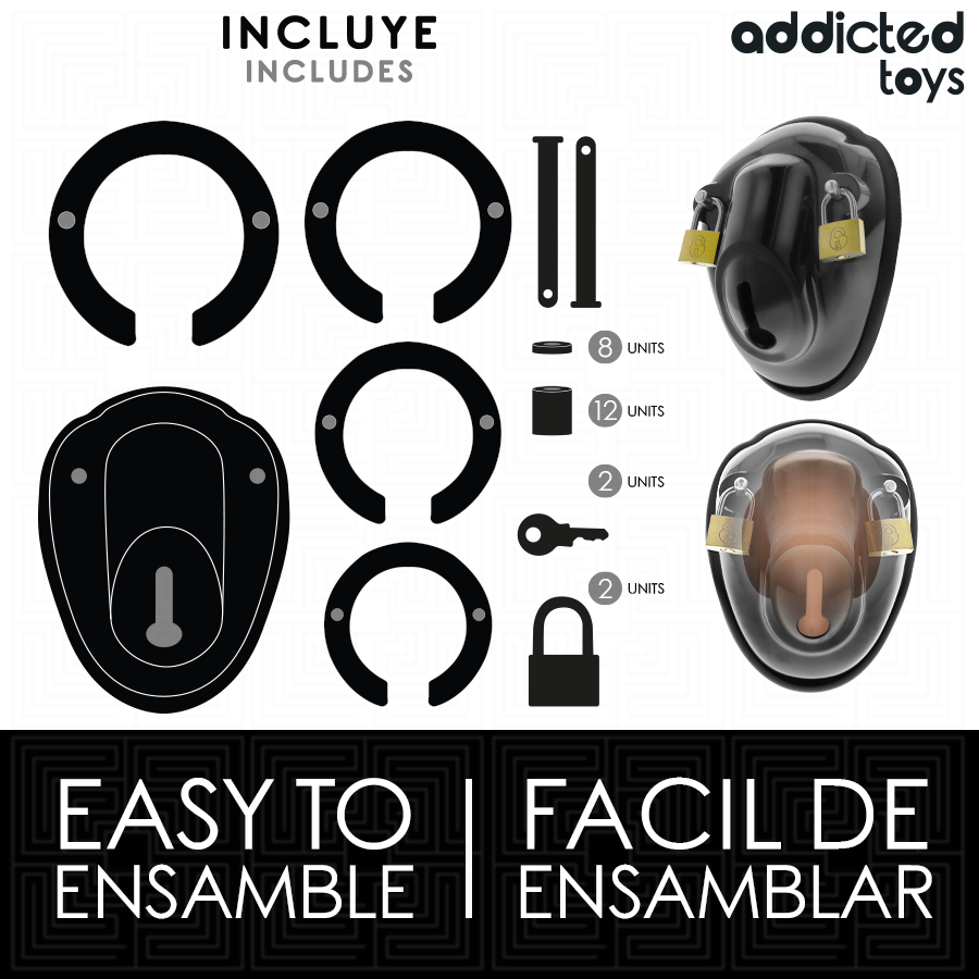 Addicted Toys Locked - Keyless Restraint Jaula Para Pene 11,5 Cm
