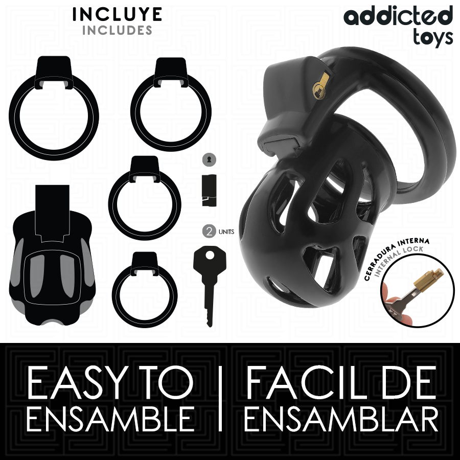 Addicted Toys Locked - Silent Keep Jaula Para Pene 7,5 Cm