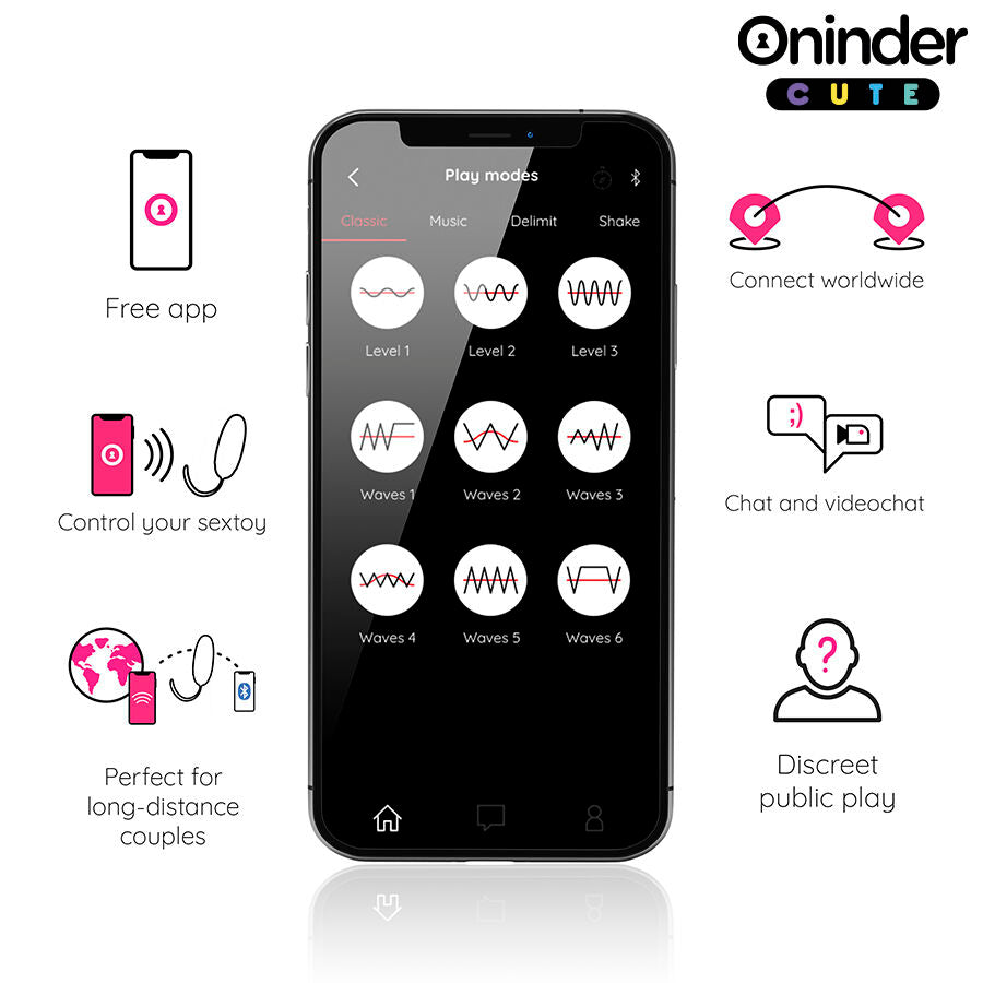 Oninder Cute - Love Pleasure Huevo Vibro-Wave Tapping Silicona - App Mundial Gratuita