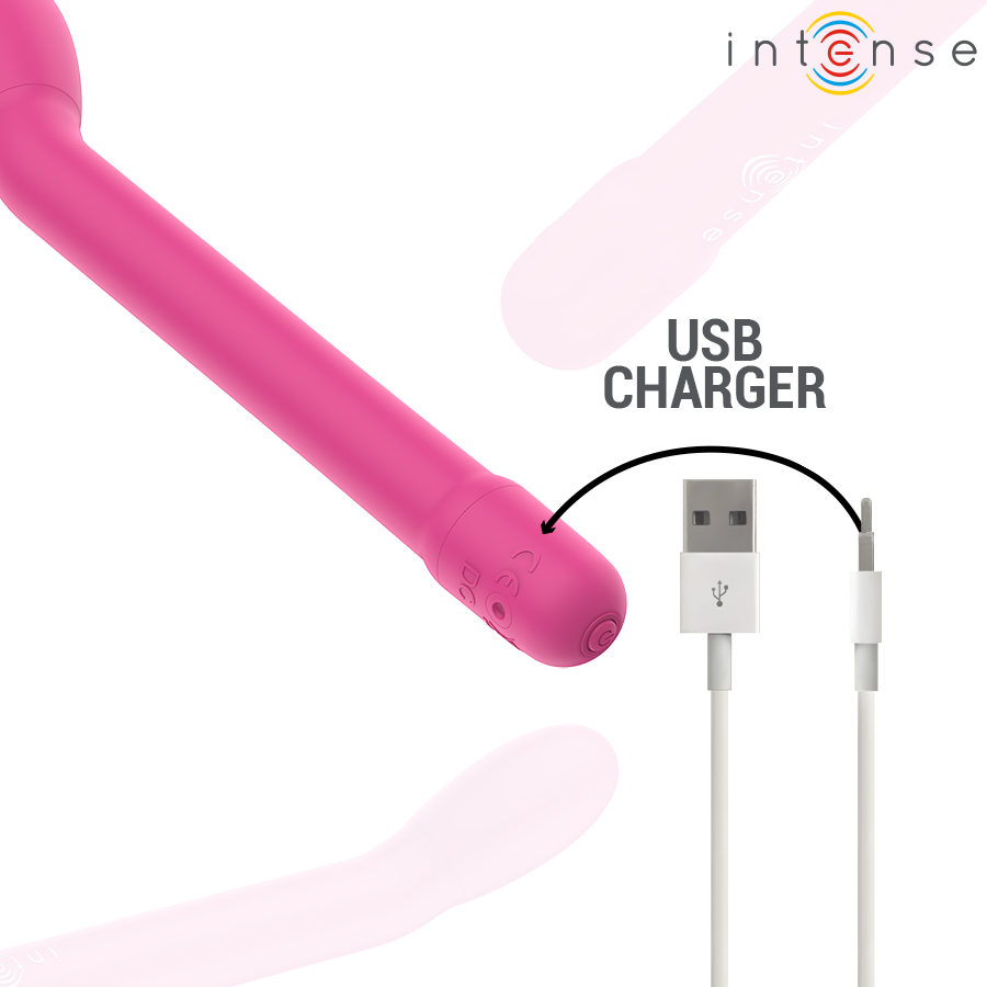 Intense - Estimulador Punto-G Rosa Recargable