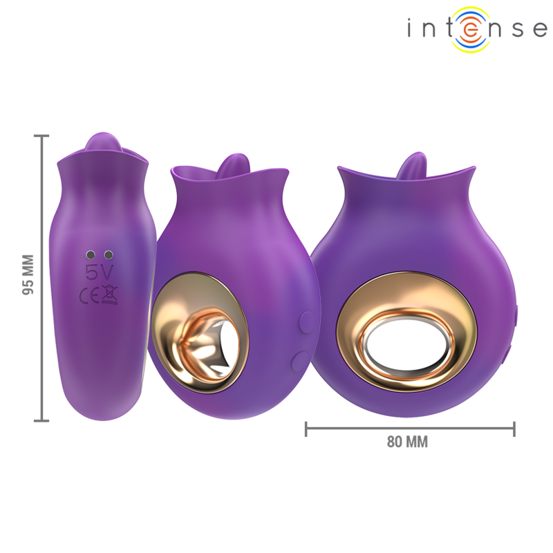 Intense - Tuli Estimulador Clítoris 9 Vibraciones & 9 Oscilaciones Morado