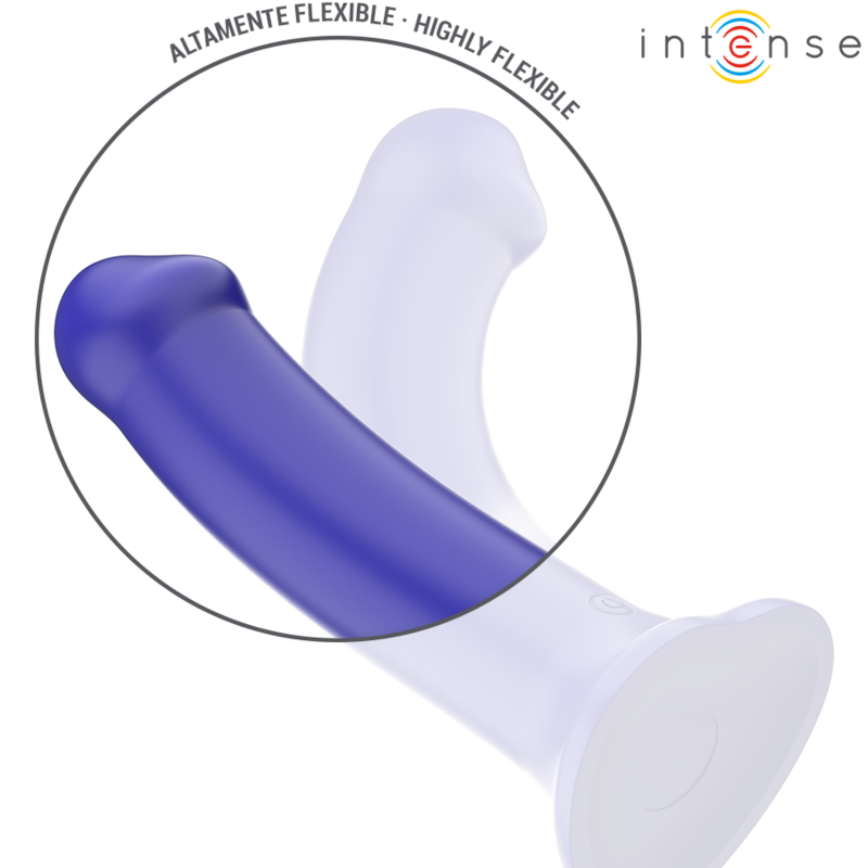 Intense - Victoria Vibrador Con Ventosa 10 Vibraciones Azul Oscuro Control Remoto
