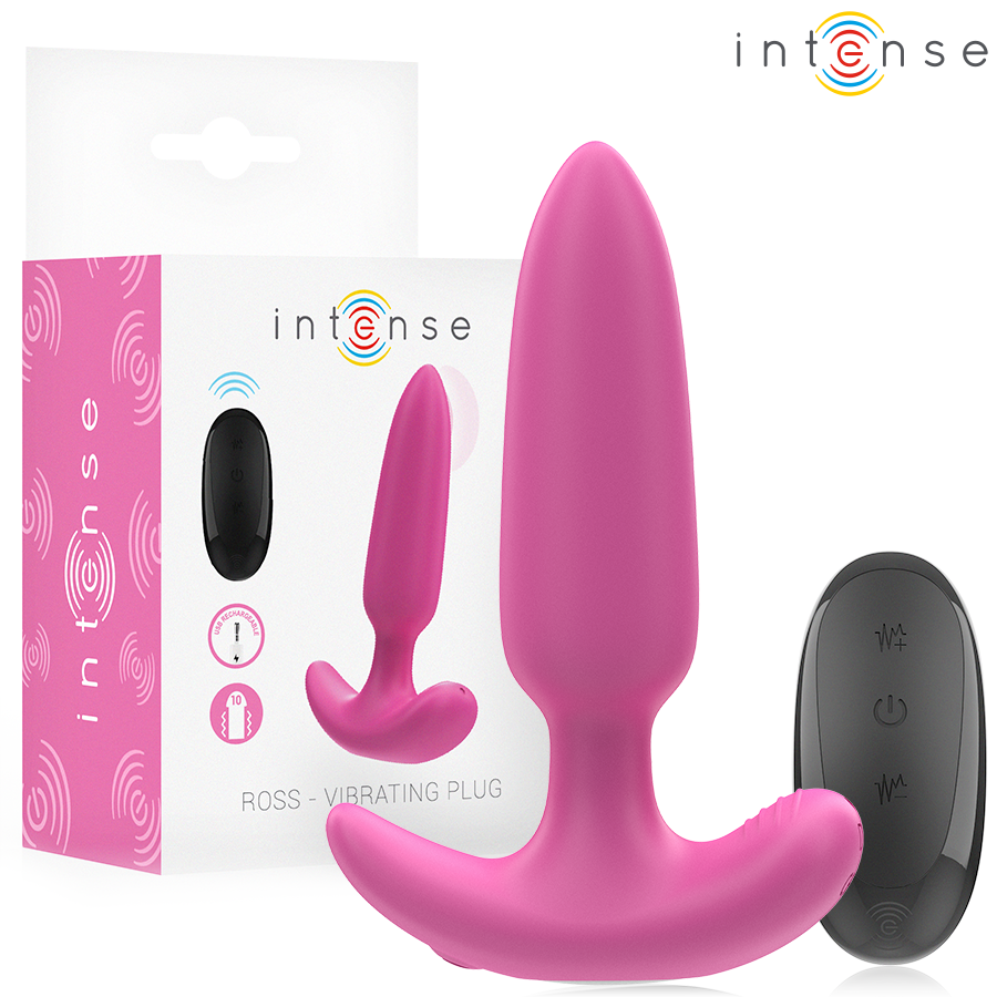 Intense - Ross Plug Anal 10 Vibraciones Rosa Control Remoto