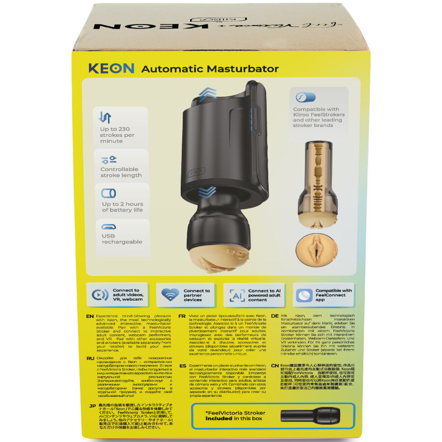 Kiiroo - Keon Wifi Combo Victoria June Masturbador Automático + Feel Stroker
