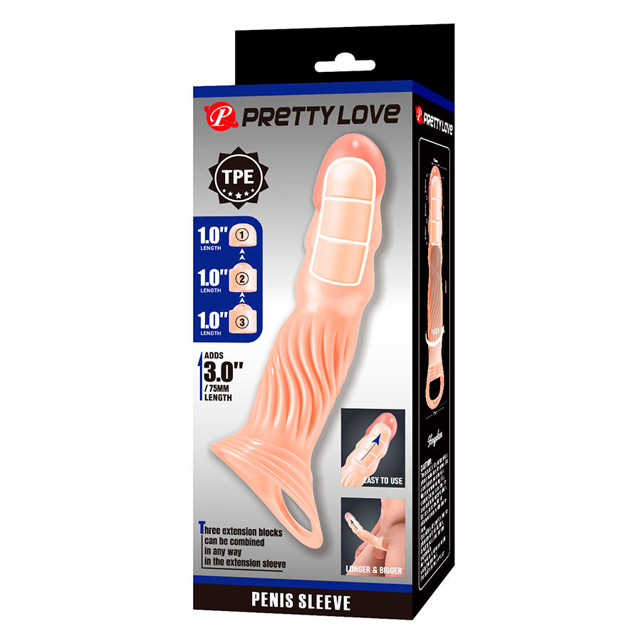 Pretty Love - Funda Para Pene Texturizada Con Extensores