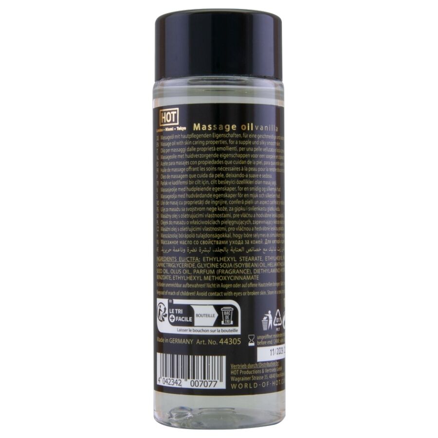 Hot - Aceite De Masaje Vainilla 100 Ml