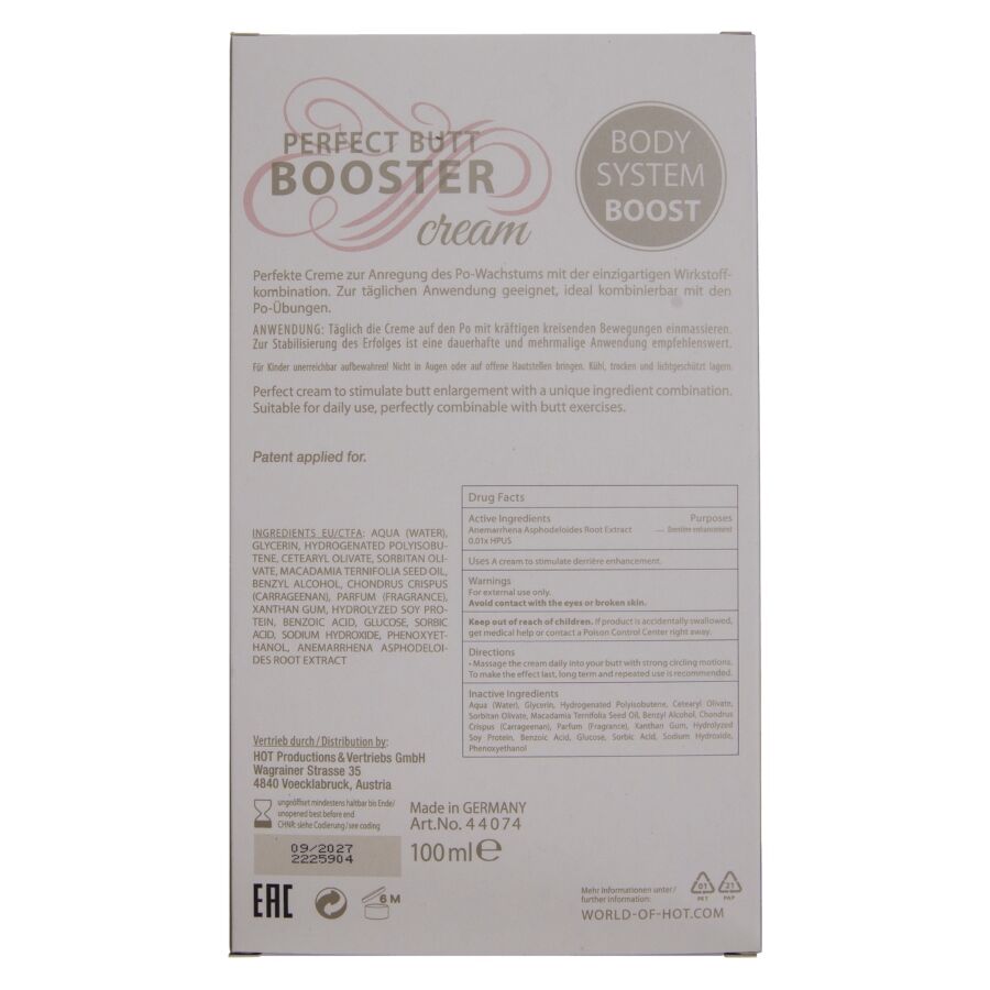 Hot - Crema Xxl Booty Booster 100 Ml