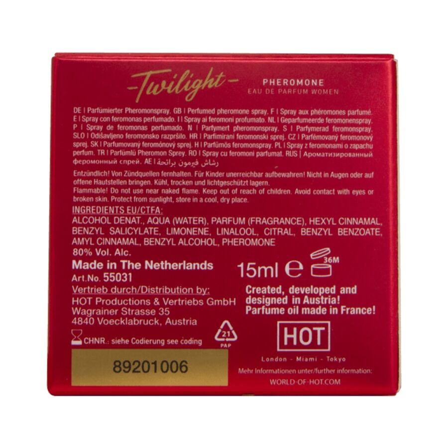 Hot - Twilight Perfume Con Feromonas Mujer 15 Ml