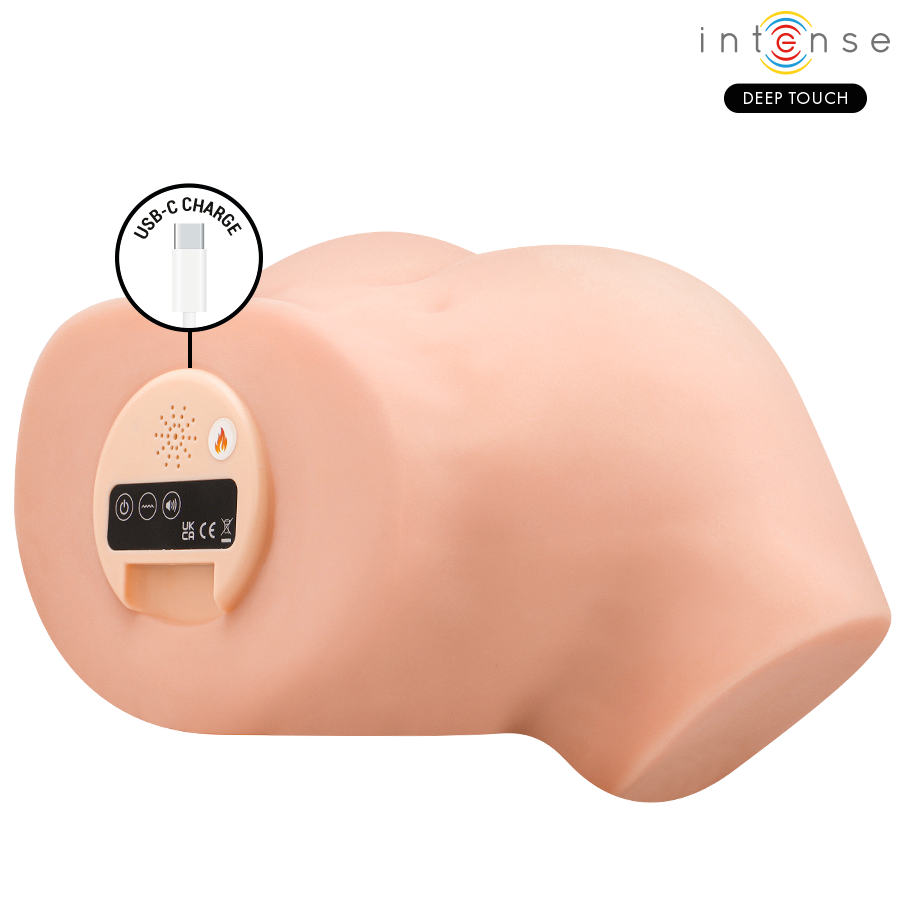 Intense Deep Touch - Nicole Masturbador Vagina Con Efecto Succión, Calor, Vibración Y Voz Con Control Remoto 5.3 Kg