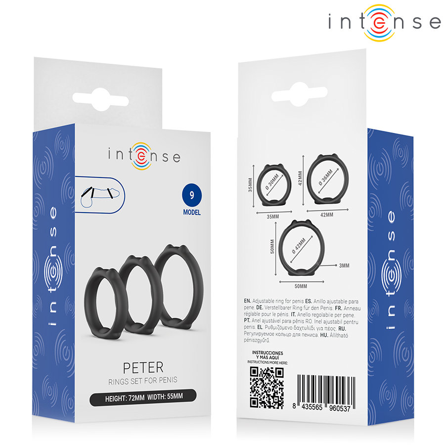Intense - Peter Set De 3 Anillos Modelo 9