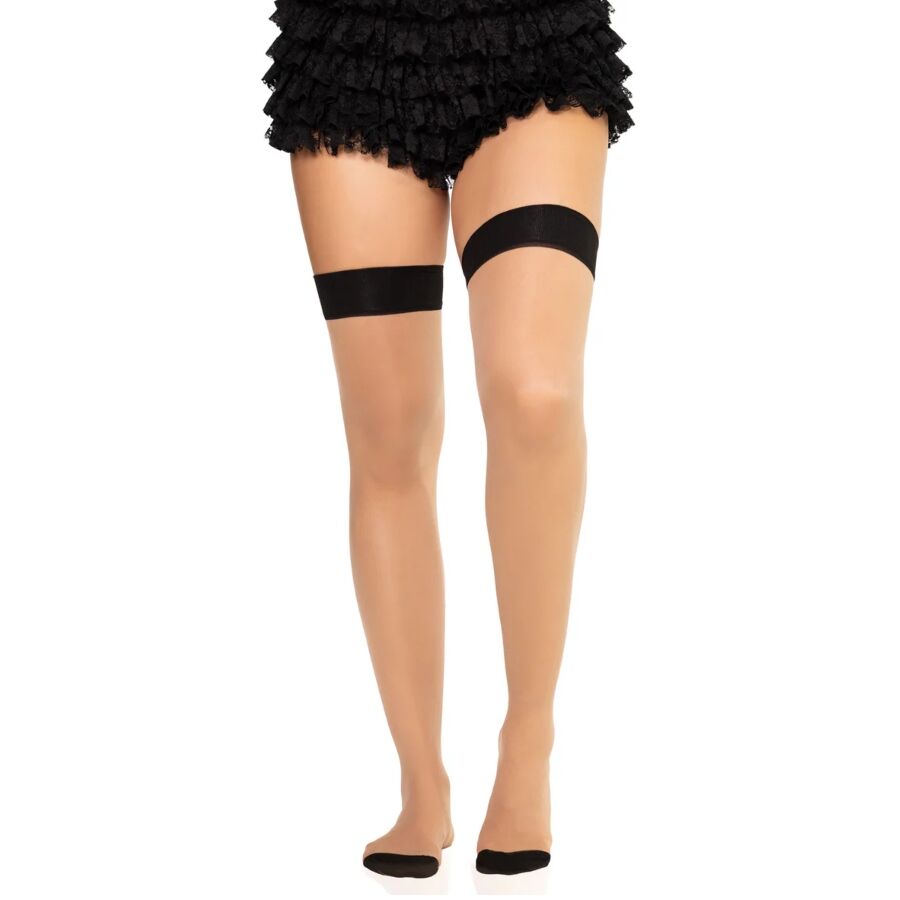Leg Avenue - 1963 Medias De Spandex Con Costura Trasera Negro - Talla Única