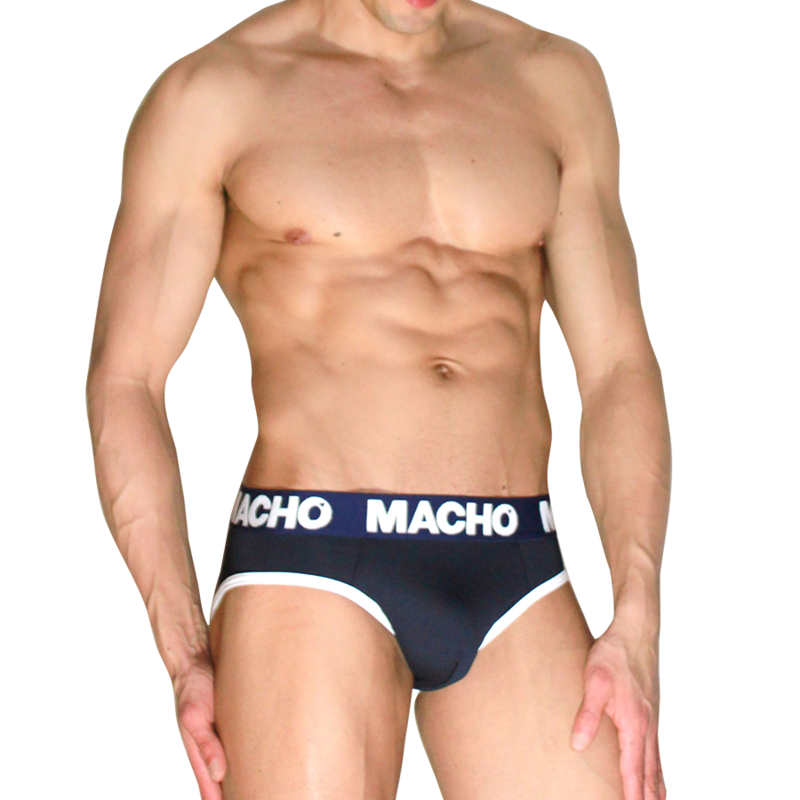 Macho - Mch008 Slip Clásico Azul Marino L