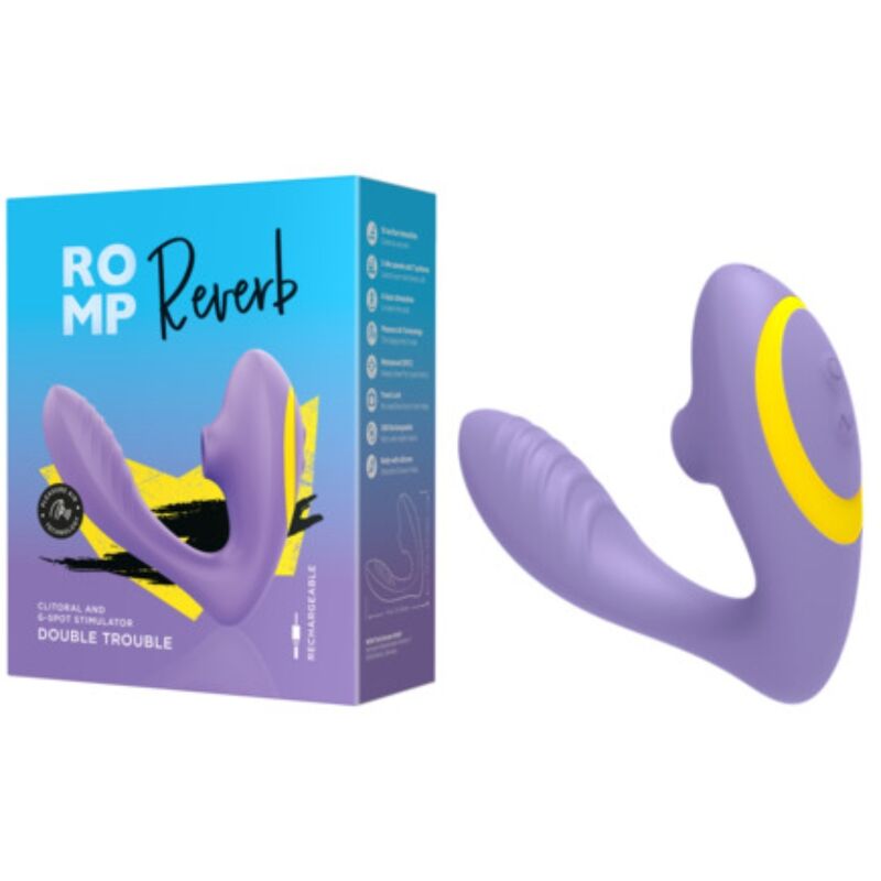 Romp - Reverb Estimulador Punto G Y Succionador De Clítoris Lila