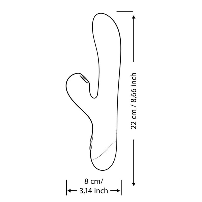 Romp - Pulse Vibrador Rabbit Dual Punto G Azul Eléctrico