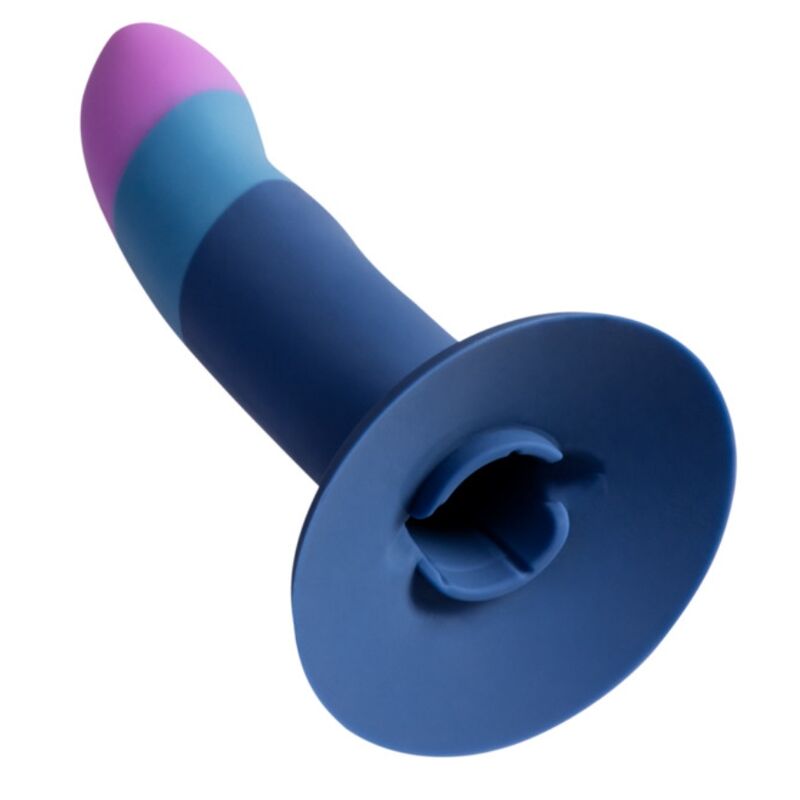 Romp - Piccolo Arnés + Dildo Silicona Con Ventosa Tricolor 14 Cm