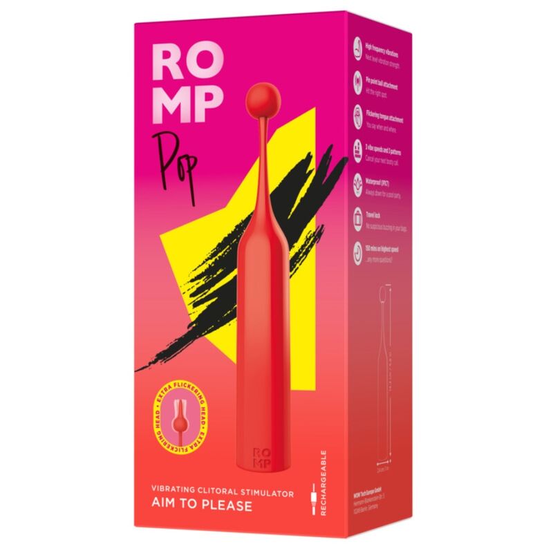 Romp - Pop Estimulador De Clítoris Alta Frecuencia Rojo