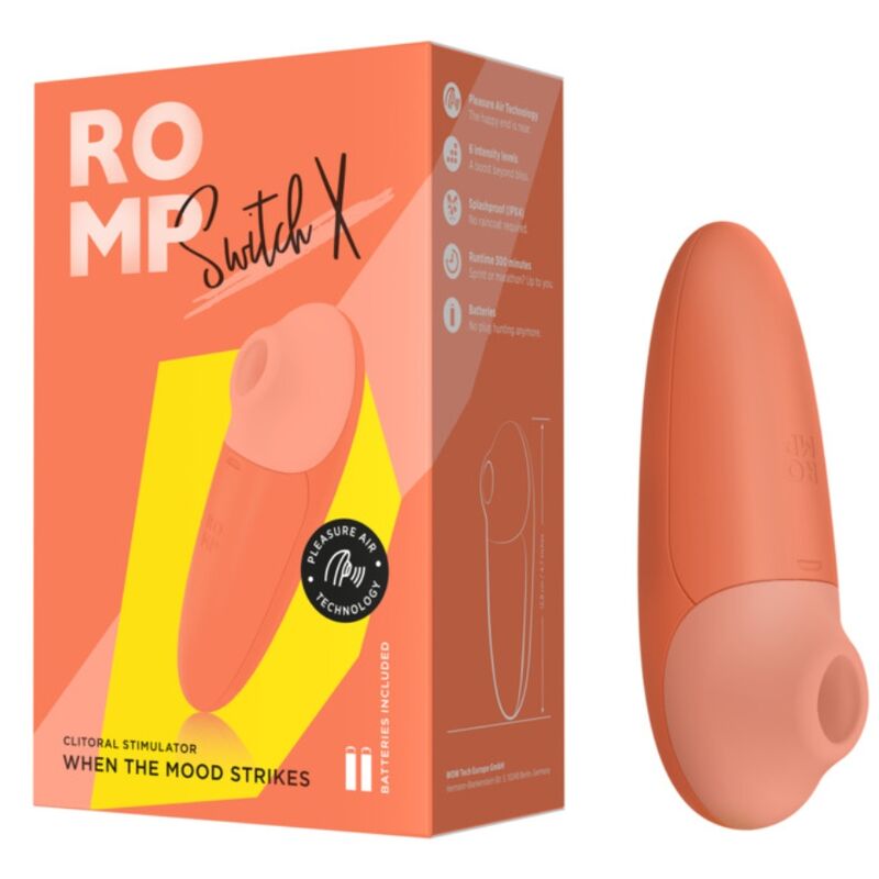 Romp - Switch X Estimulador De Clítoris 6 Niveles Naranja