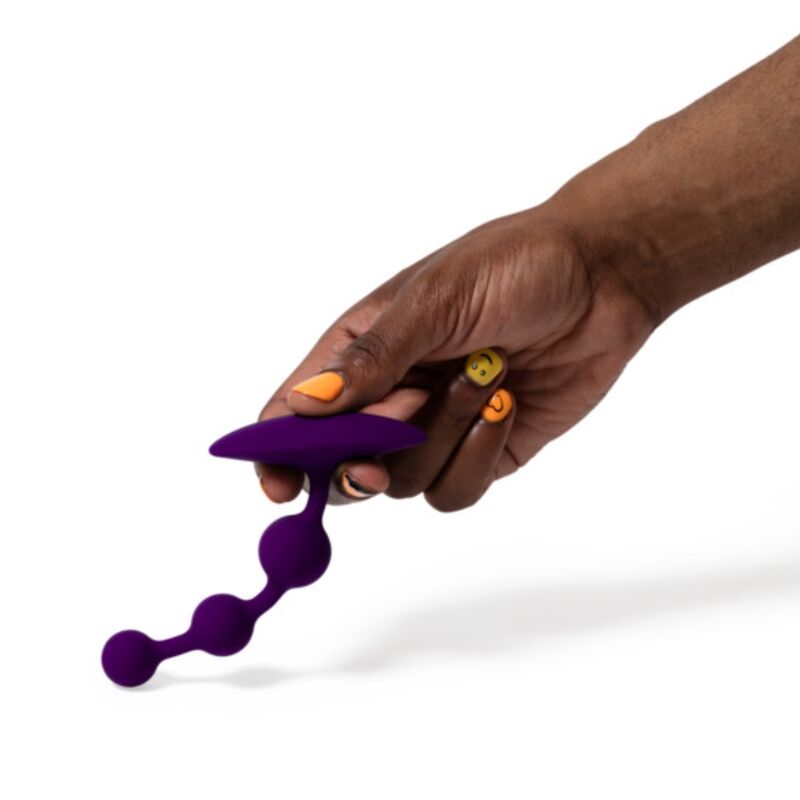 Romp - Amp Purple Bolas Anales Flexibles De Silicona 12,5 Cm Morado