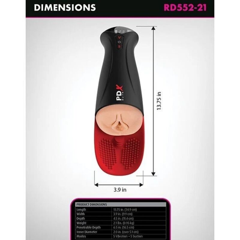 Pdx Elite - Masturbador Automático Fuck-O-Matic Pro Xl 42 Cm