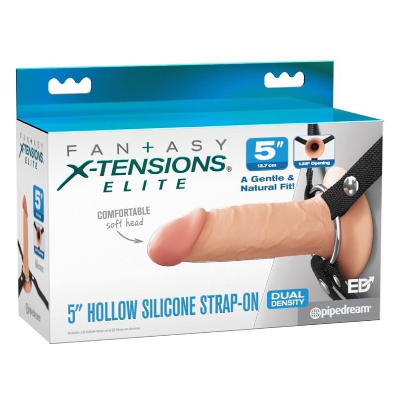 Fantasy X-tensions - Arnés Con Dildo Hueco Realístico Elite 12.7 Cm