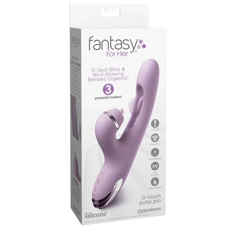 Fantasy For Her - G-Touch Pulse Pro Purple Vibrador Rabbit Para Punto G Y Clítoris