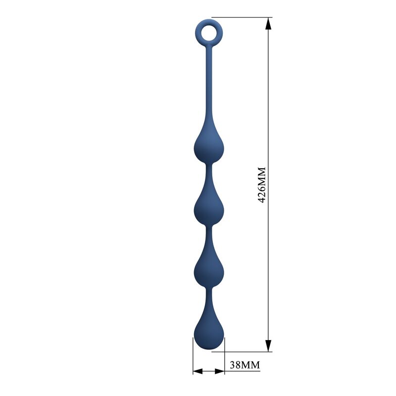 Mr Play - Bolas Anales Silicona Azul Talla L 42,6 Cm