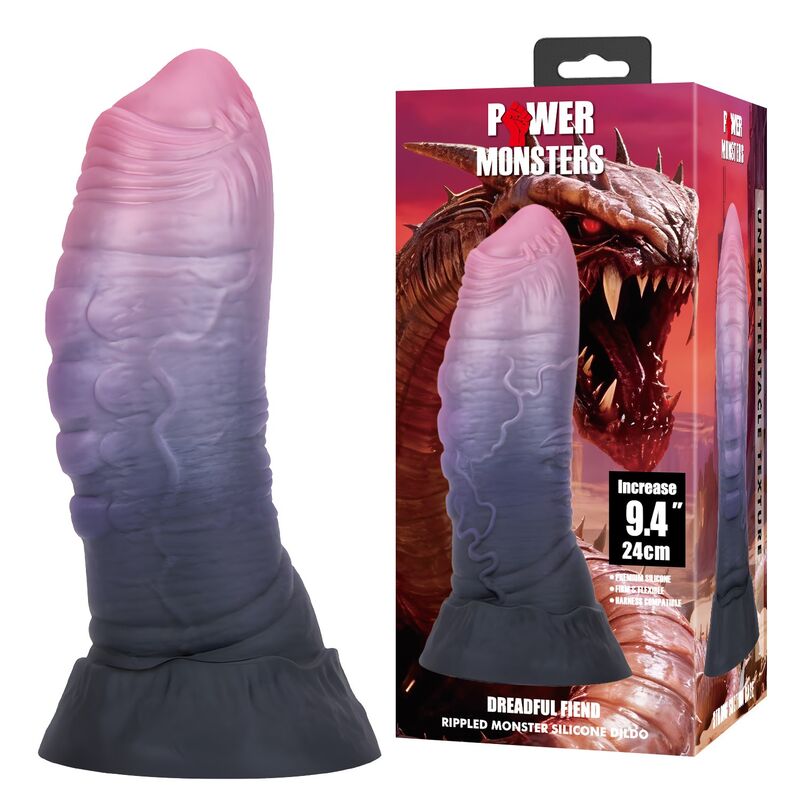 Power Monsters - Dreadful Fiend Dildo Bicolor 24 Cm Ø 6 Cm