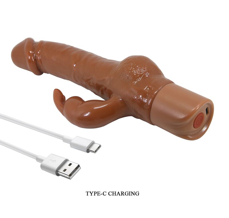 Pretty Love - Ellison Vibrador Rabbit Realístico 22,6 Cm Ø 4,2 Cm Color Marrón
