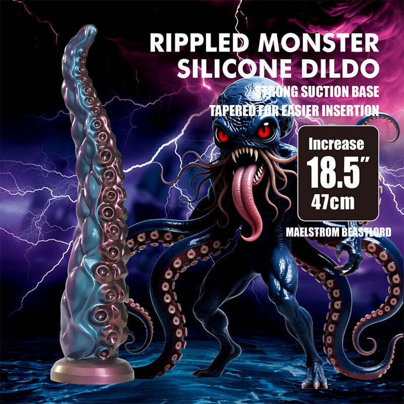 Power Monsters - Abyssal Tentacle Dildo Tricolor 46 Cm Ø 7 Cm