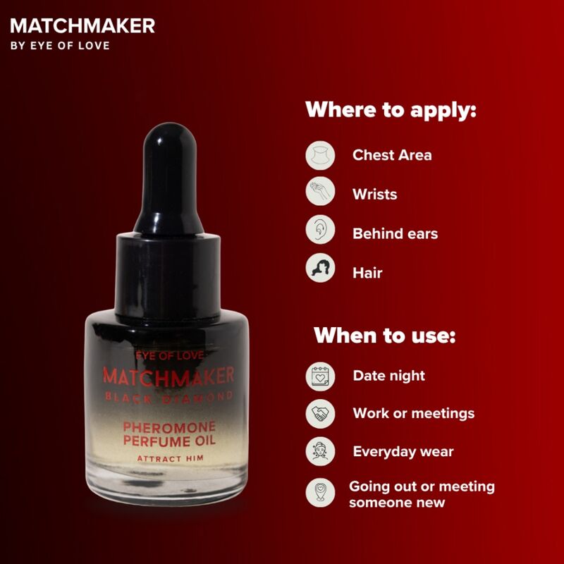 Eye Of Love - Matchmaker Black Diamond Aceite Perfumado Con Feromonas 20 Ml