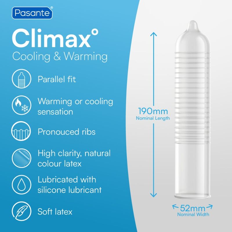 Pasante - Climax 6 Efecto Calor + 6 Efecto Frío / 12 Unidades