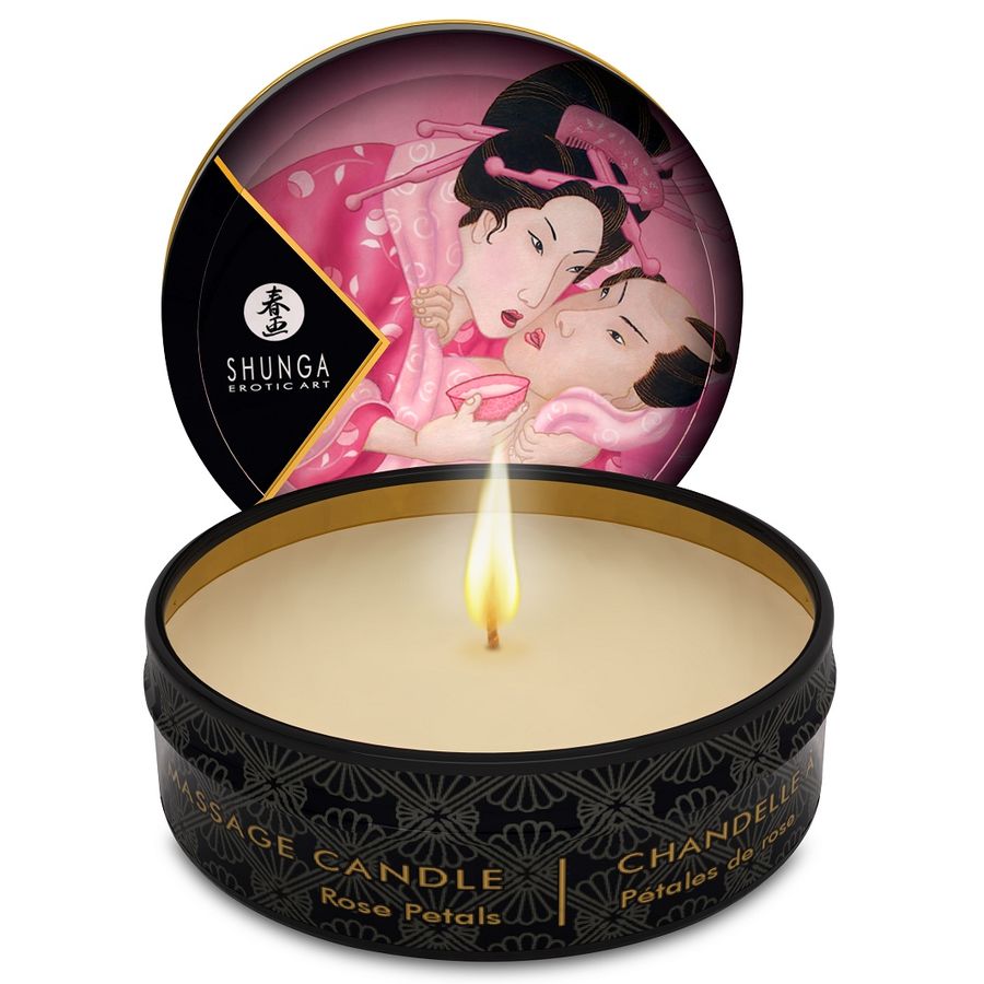 Shunga Mini Vela De Masaje Afrodisíaca Rosa