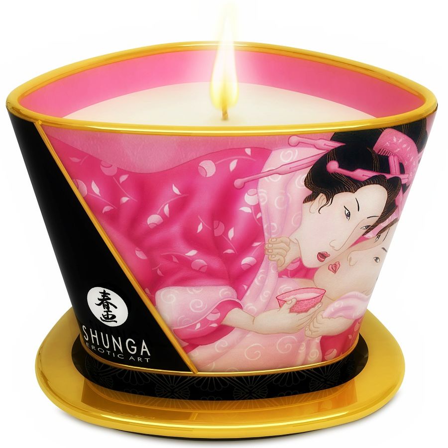 Shunga Vela De Masaje Rosa