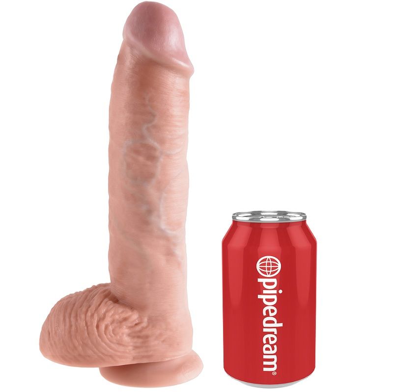 King Cock Pene Con Testículos De 10 - Color Natural