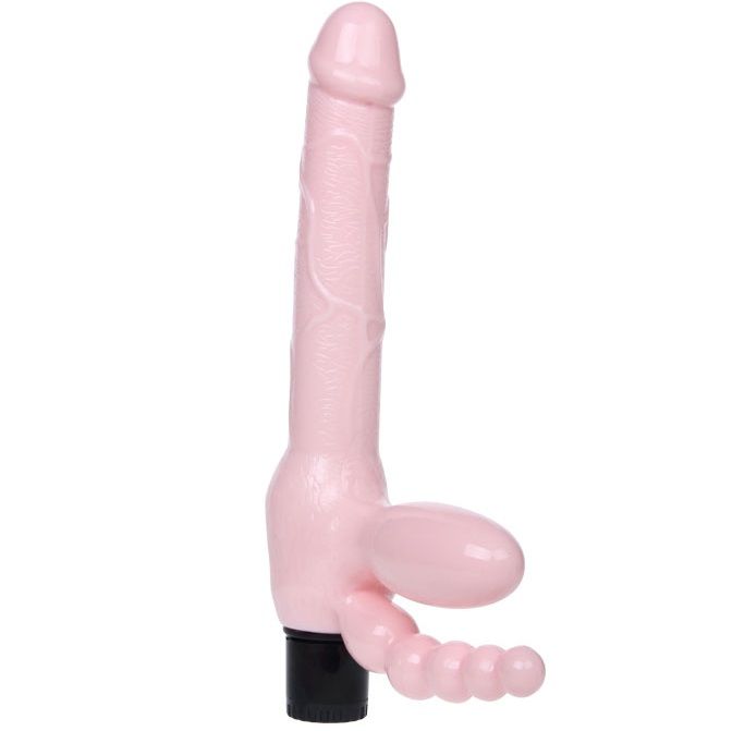 Baile - Arnes Sin Cuerda Tpr Con Vibracion Y Estimulacion Anal 25.4 Cm
