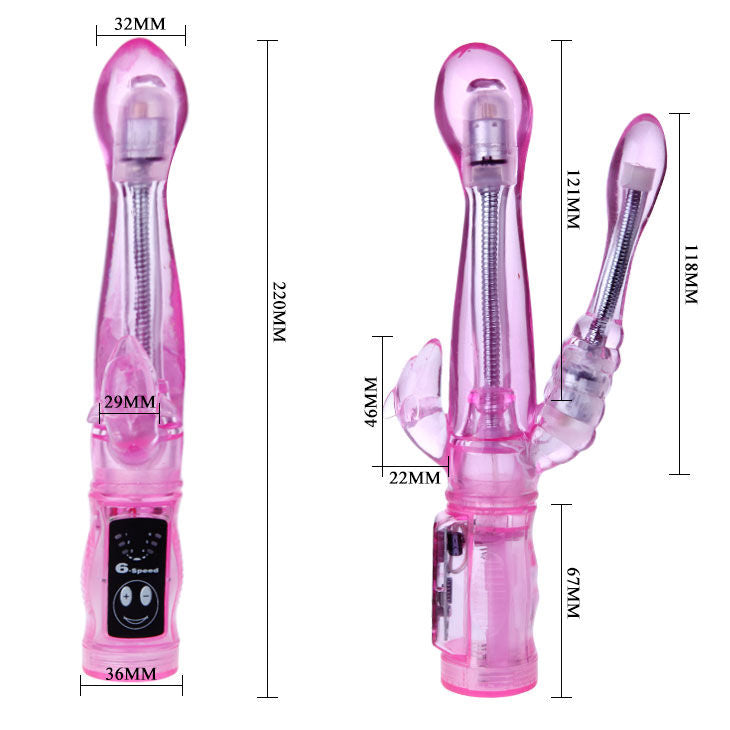 Baile - Vibrador Flexible Con Estimulador Anal
