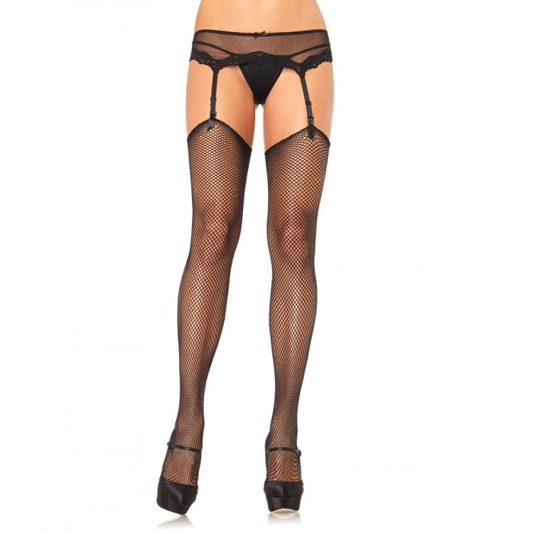 Leg Avenue - Medias De Red Sin Silicona Autoadherente Superior