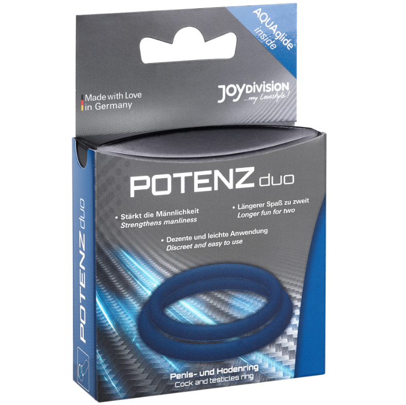Joydivision Potenzduo - Anillos Para Pene Azul - M