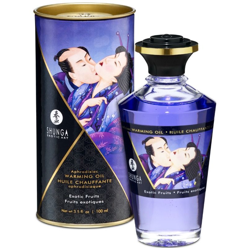 Shunga Aceite De Masaje Efecto Calor Aroma A Frutas Exóticas