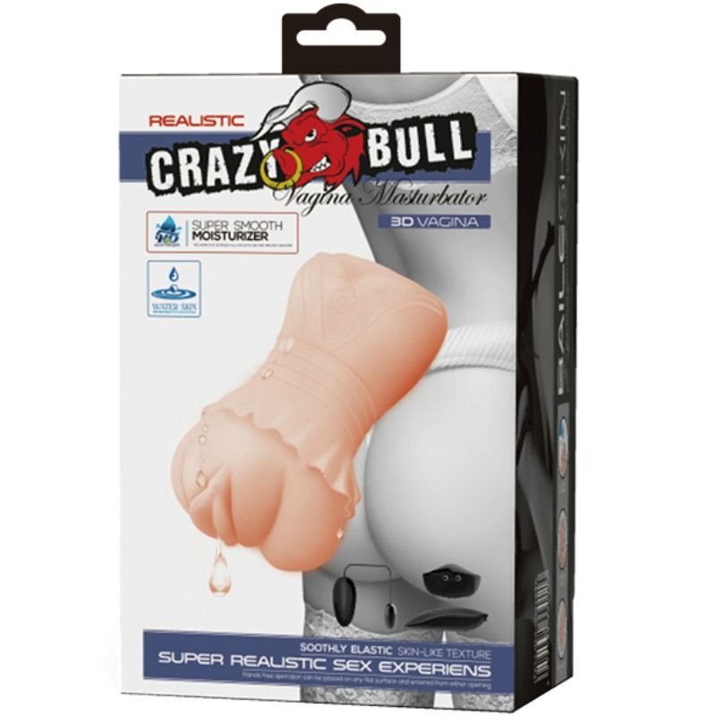 Crazy Bull - Masturbador Water Skin Vagina Con Balas Vibradoras