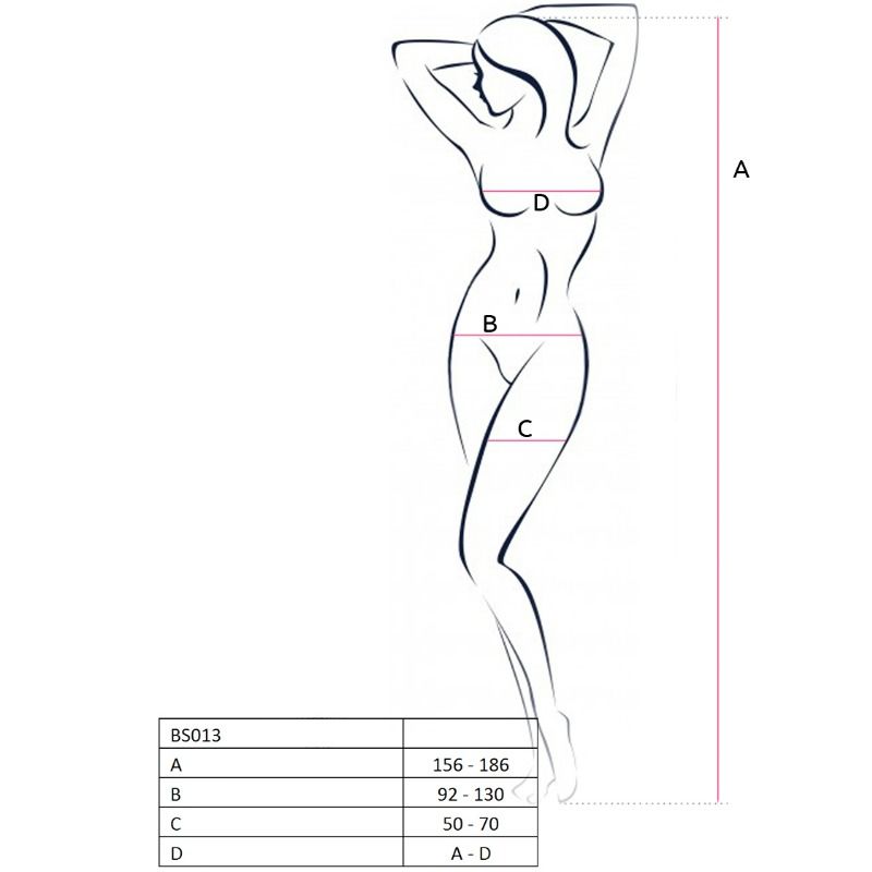 Passion - Woman Bs013 Bodystocking Blanco Talla Unica